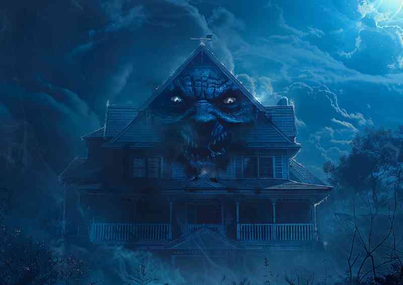 House with an evil face | Canvas
