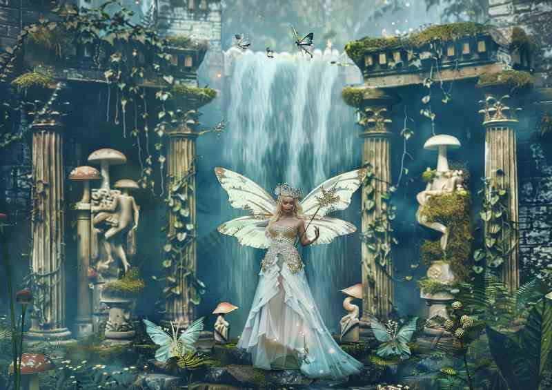 Beautiful elven fairy queen | Metal Poster