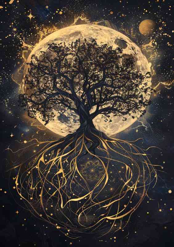 Tree of life with roots and branches | Di-Bond