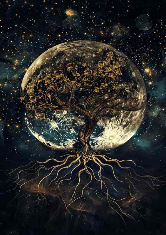 Tree of life with roots and branches that reach out | Di-Bond