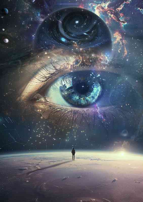 Worlds eye view digital | Metal Poster
