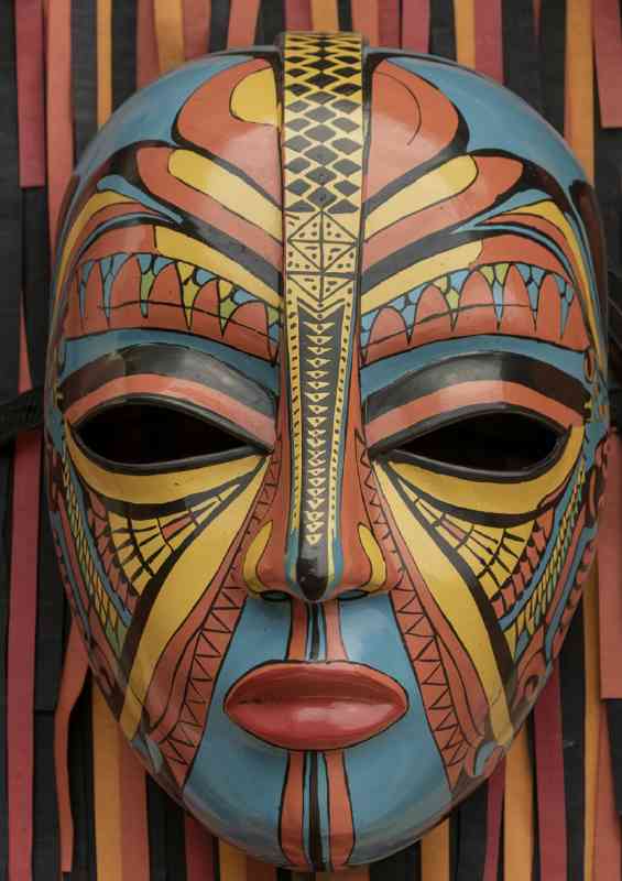 Vibrant and intricately designed mask african style | Poster