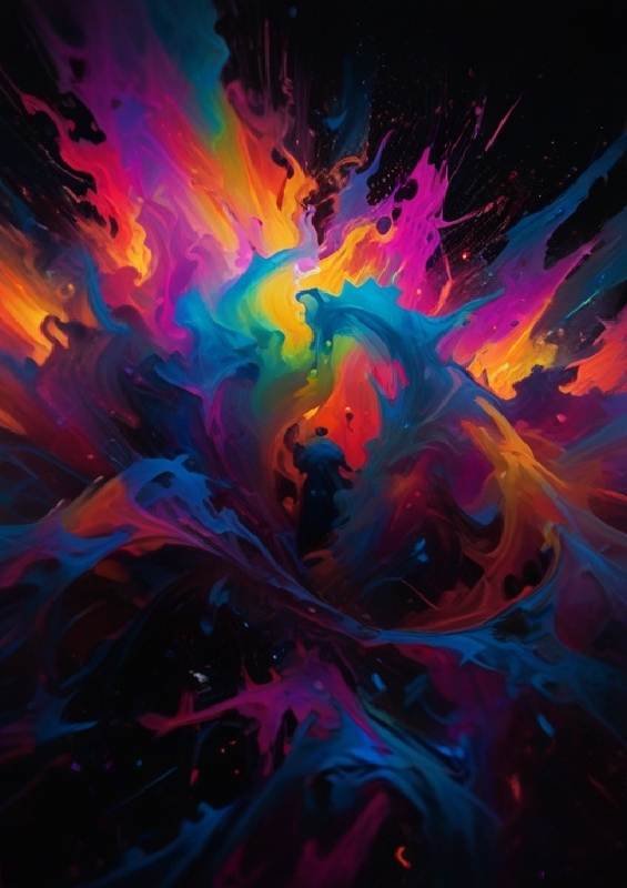 Chaos array of shooting colours | Di-Bond