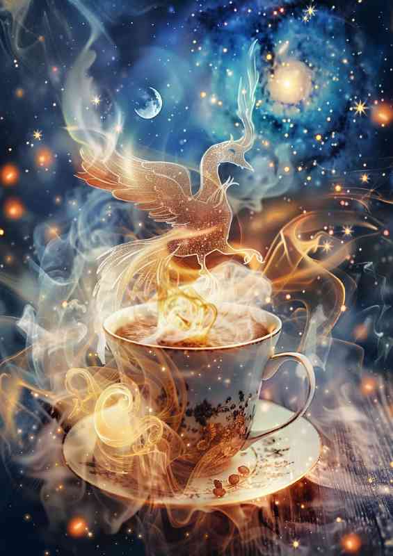 Cup of Coffee with swirling smkoe | Canvas