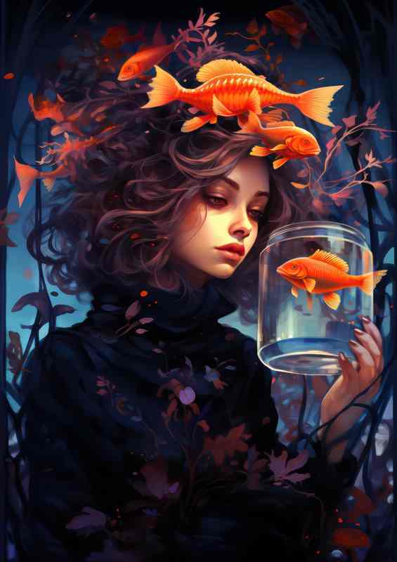Japanese Waters A Sanctuary for Koi Enthusiasts | Metal Poster