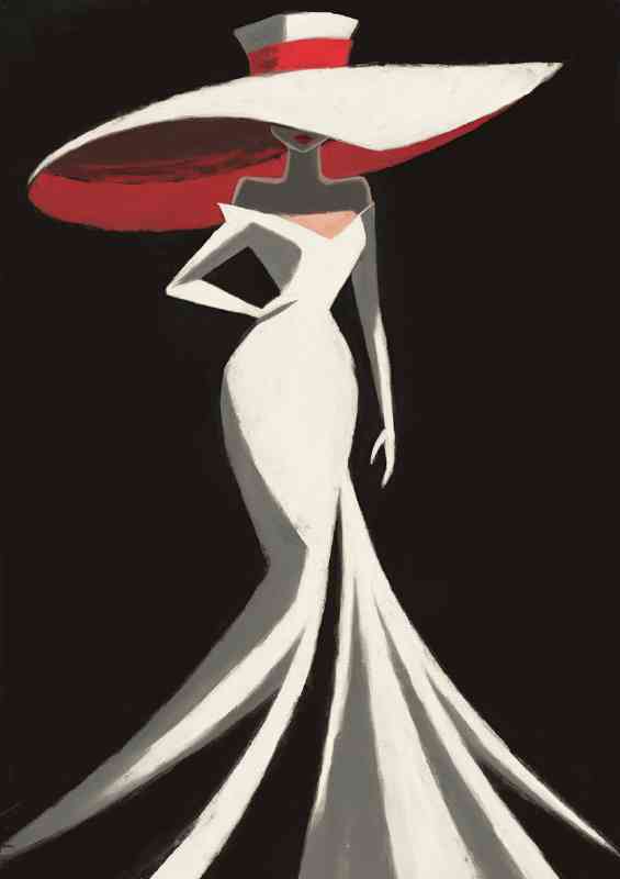 Deptction of a lady in a flowing dress | Canvas