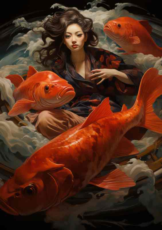 Nishikigoi The Brocaded Carp of Japans Waters | Poster