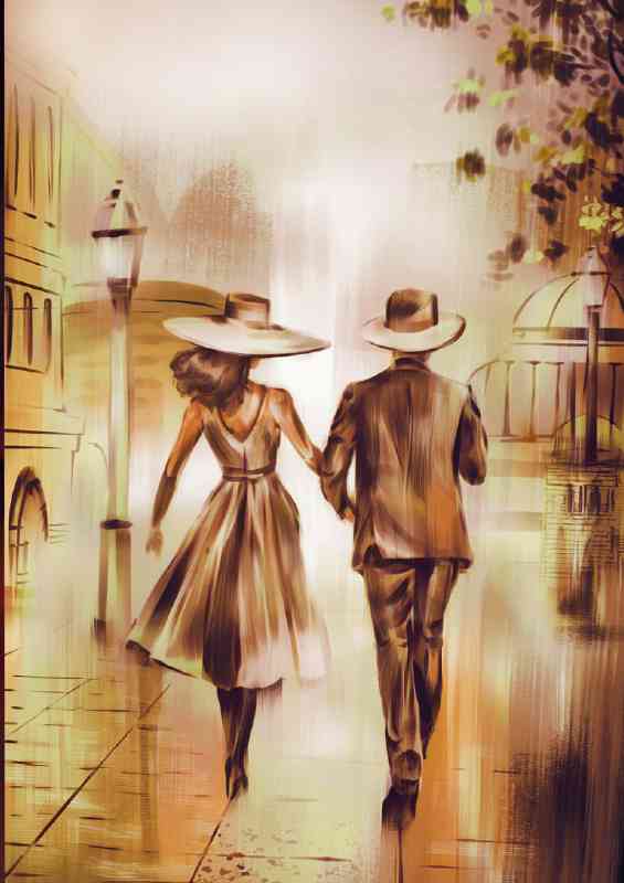 Romantic couple dressed to impress | Poster