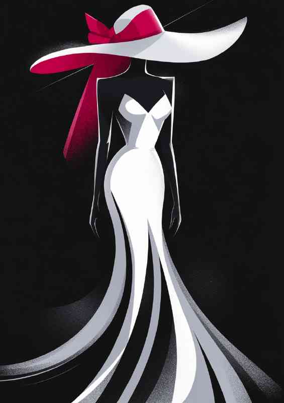 Stylized woman in the flowing dress | Di-Bond