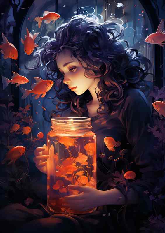The Role of Koi in Japanese Mythology | Metal Poster