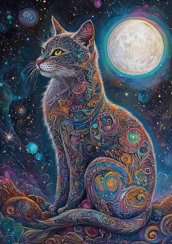 Full body cat with intricate details | Canvas