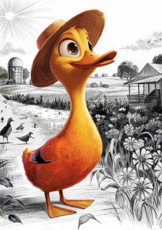 The animated yellow duck | Canvas