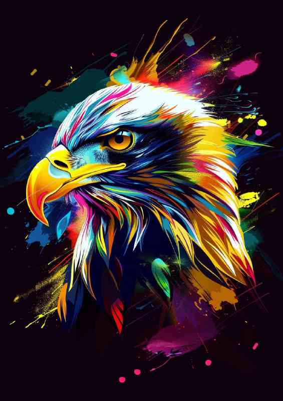Eagle head surreal splash art style | Canvas
