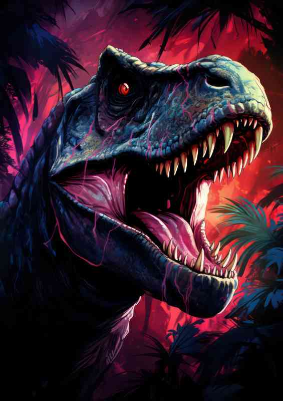 Jusrassic trex painted style | Di-Bond