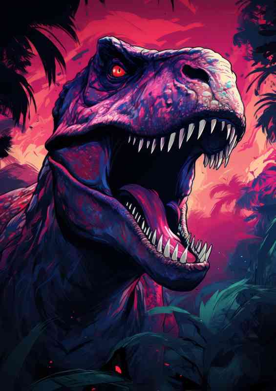 Painted t rex in the wild | Di-Bond