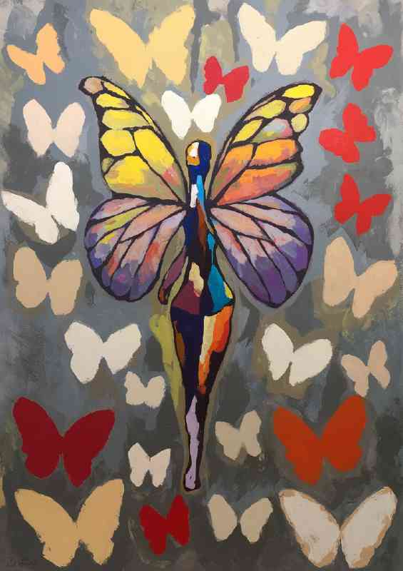 Abstract figure in a butterfly form | Canvas