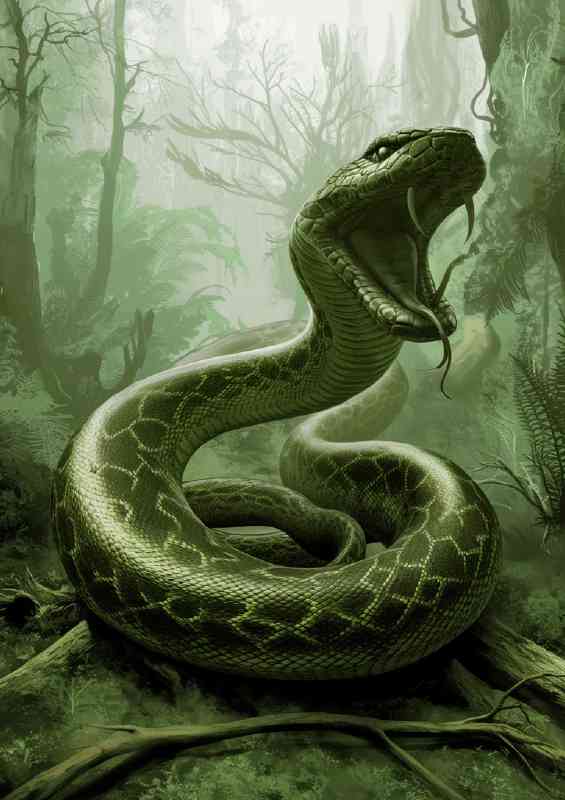 Massive menacing snake | Canvas