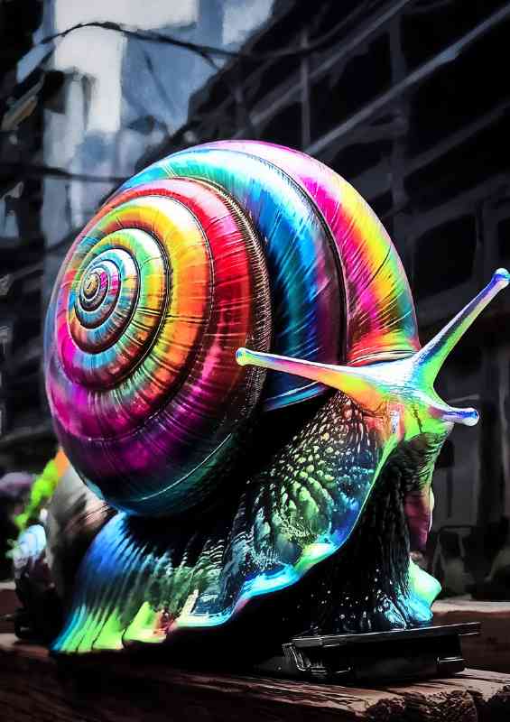 The vibrant coloured snail | Di-Bond