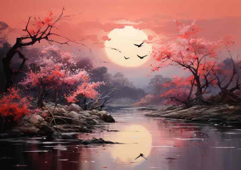 Koi Whisperers Japanese Care Cranes | Metal Poster