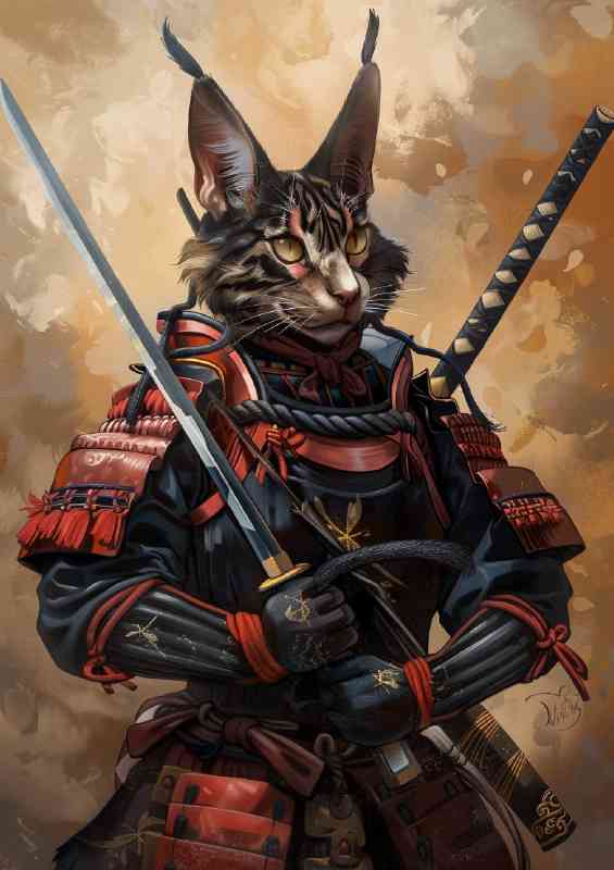 Manc Cat samurai | Canvas