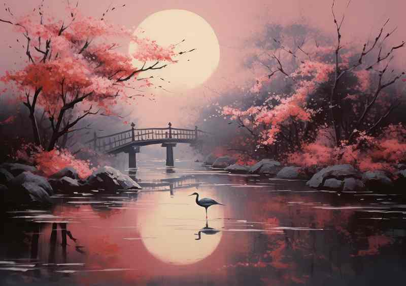 Sustainability and Conservation of crane in Japan | Metal Poster