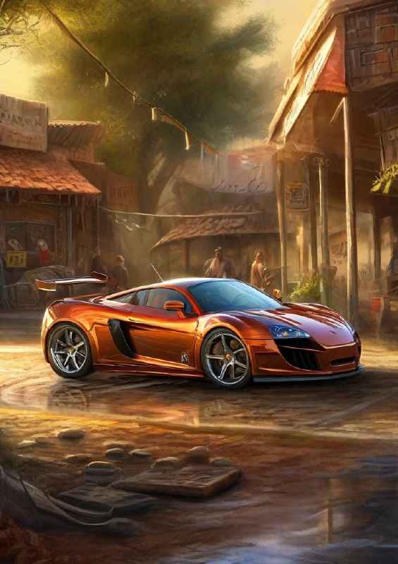 Super car in old school dayzz | Metal Poster