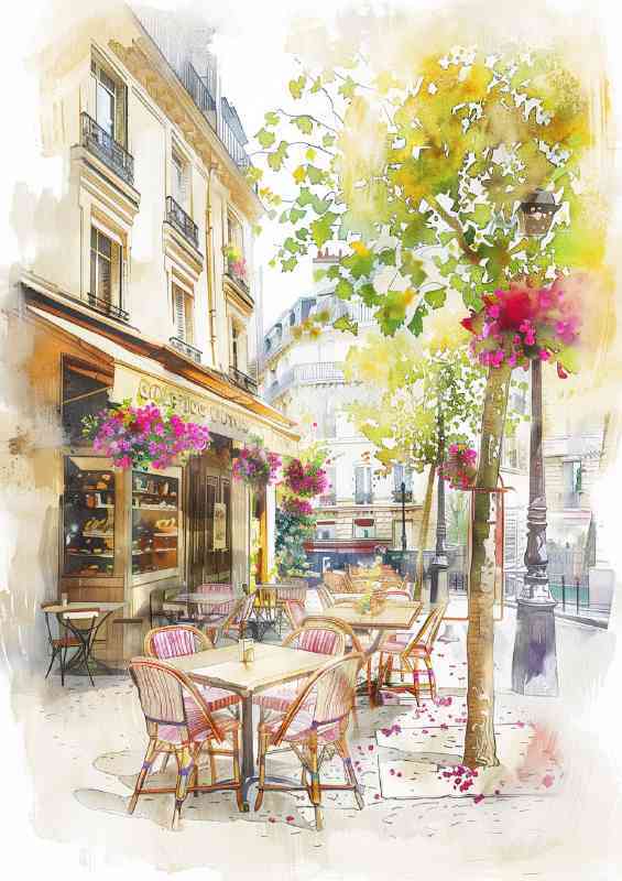 Coffee in a paris street cafe | Canvas