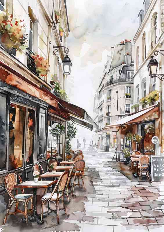 Paris street cafe during day | Di-Bond