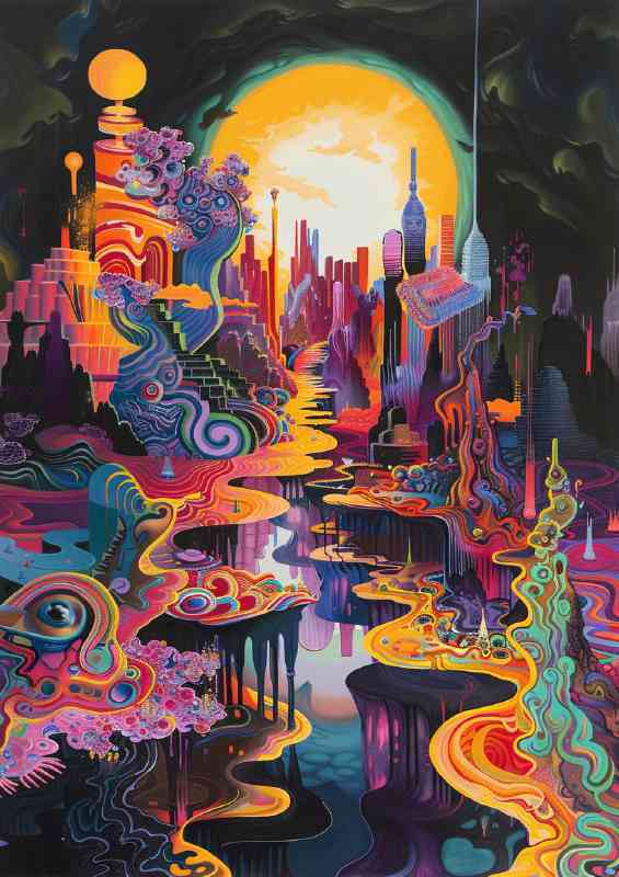 Colorful dreams of the Earth an oil painting | Poster