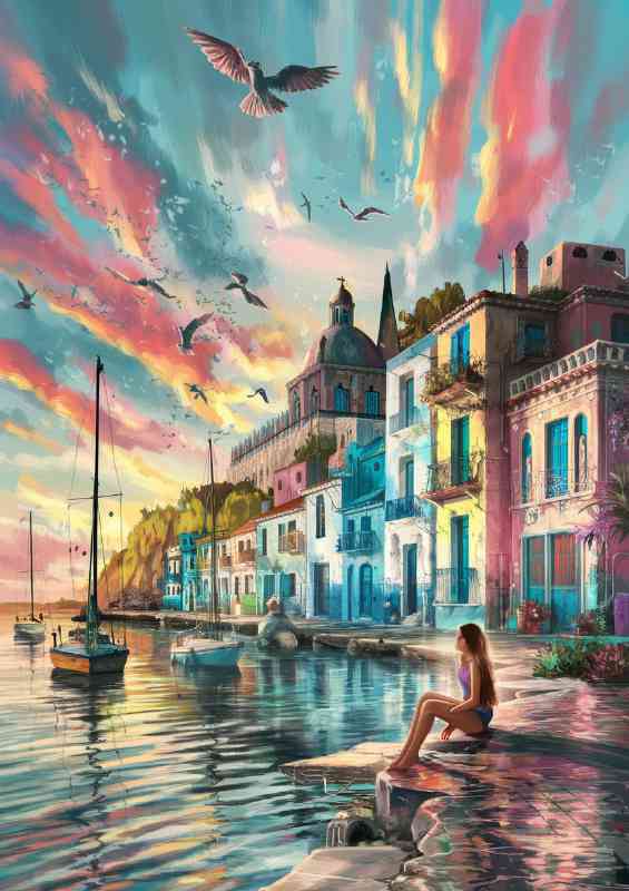 Vibrant coastal seaside town | Di-Bond