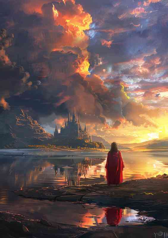 Young girl on the edgeof fantasy | Poster