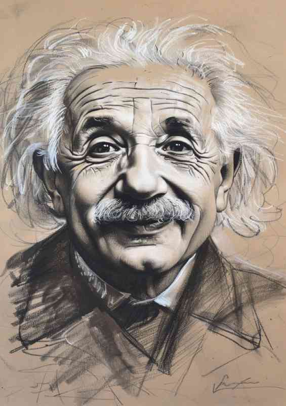 Albert Einstein he is smiling | Canvas