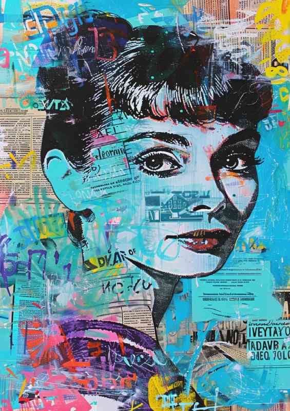 Audrey Hepburn made with different typo | Di-Bond