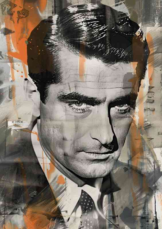 Cary Grant icon street art | Metal Poster