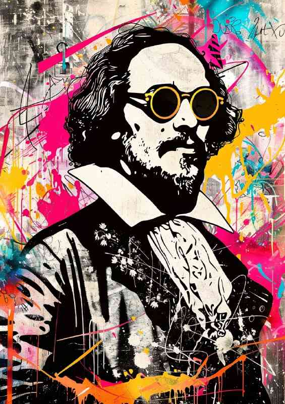 Graffiti of William Shakespeare street art | Canvas