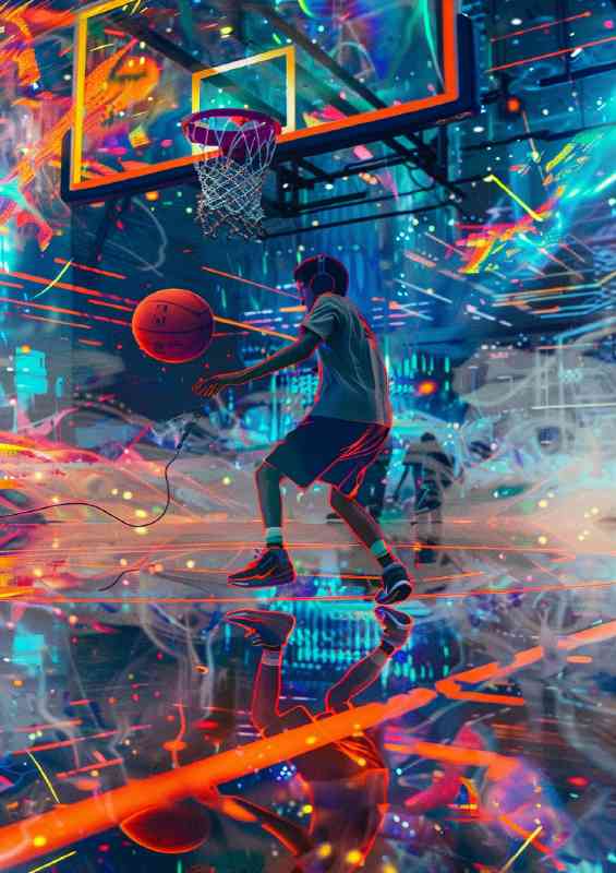 Basketball on fire | Poster