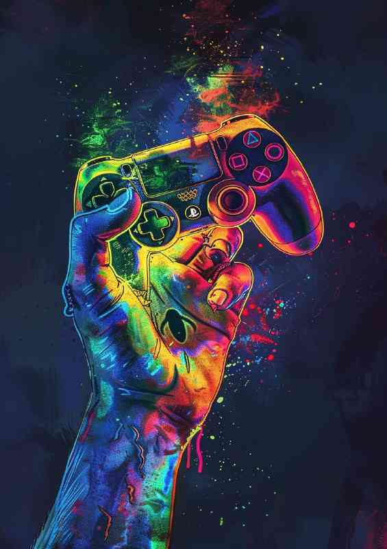 Colourful game controller | Di-Bond
