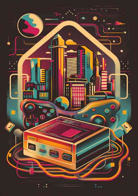 Game over retro console | Canvas