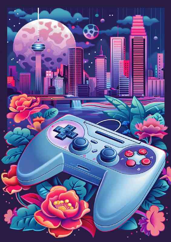 Retro gaming controller inner city | Di-Bond