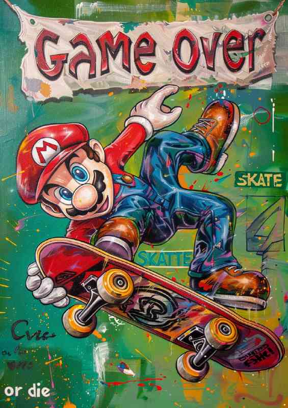 Retro gaming game over | Metal Poster