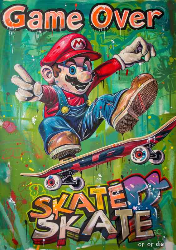 Skate with style game over | Poster