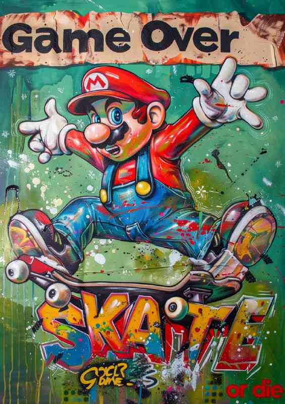 Skating on the edge game over | Poster