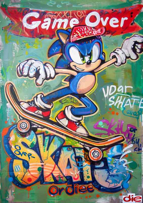 Speed skating game over | Metal Poster