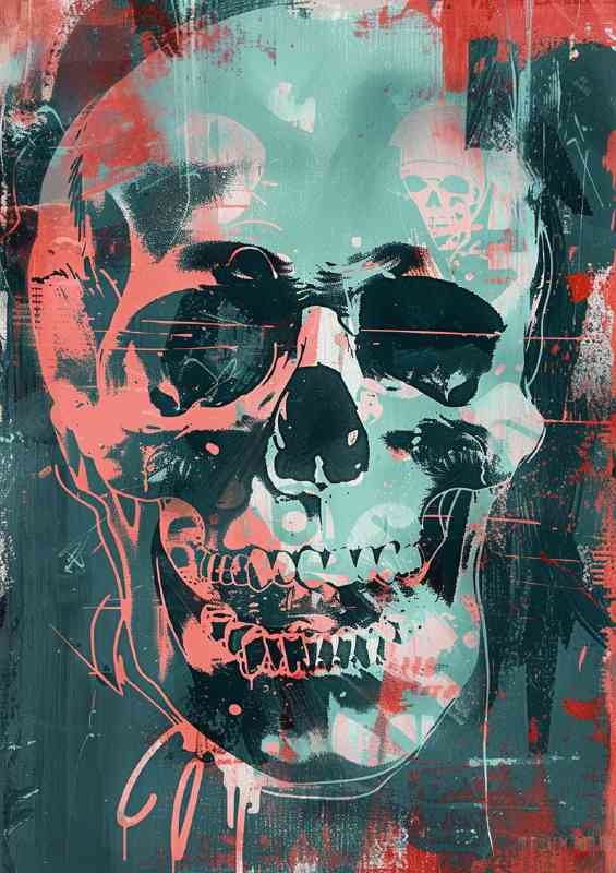 Edgy skull street art | Di-Bond
