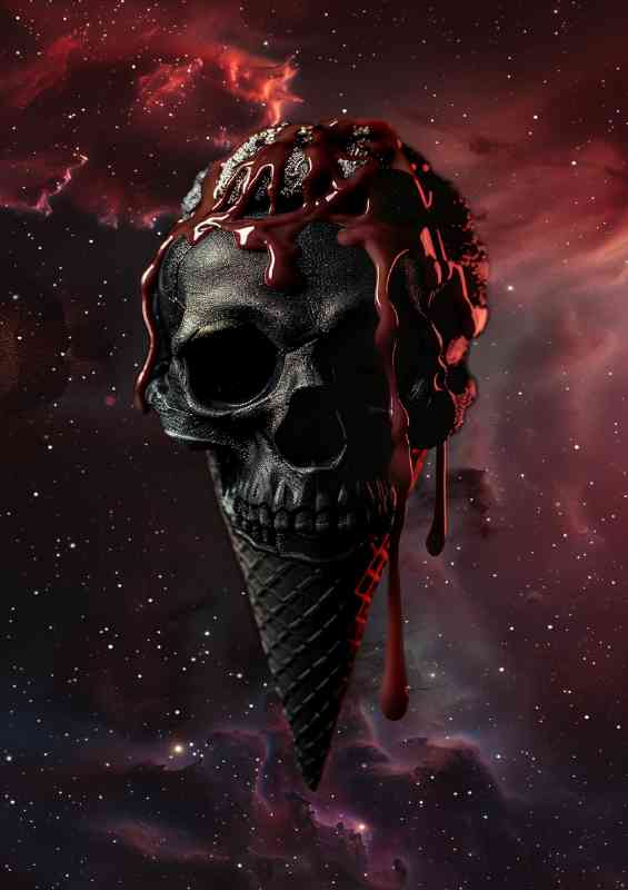 The dark ice cream cone | Metal Poster