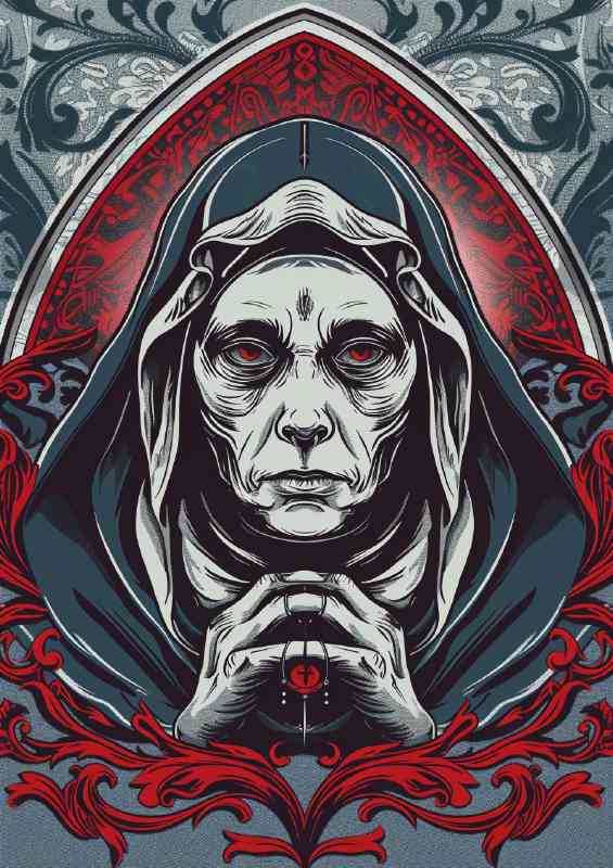 The drawn looking nun evil | Canvas