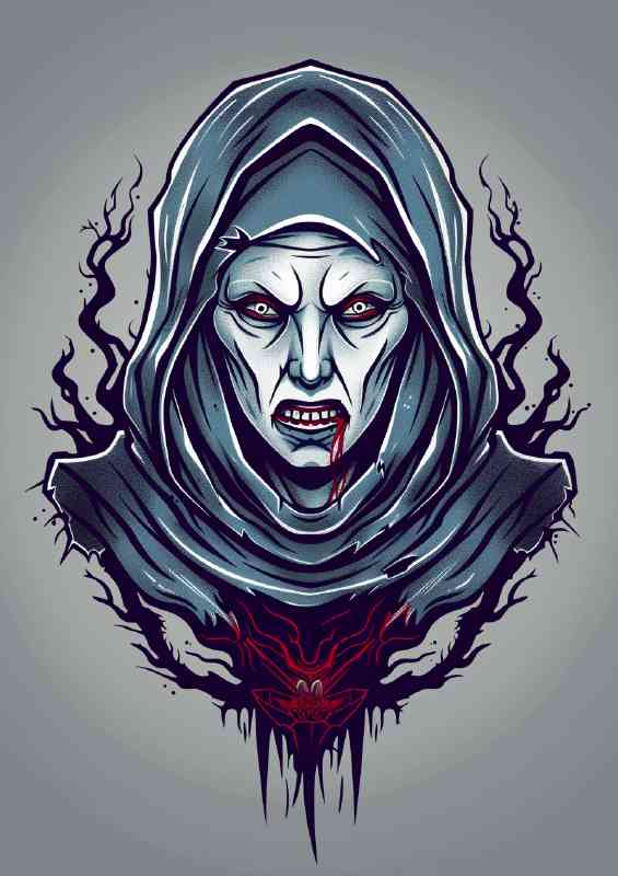 The evil faced nun | Metal Poster
