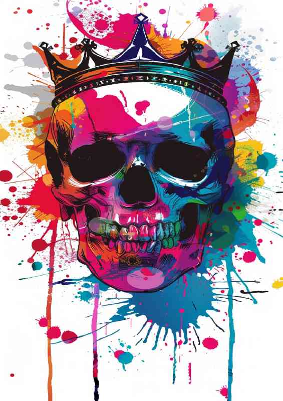 Vector king skull art | Poster