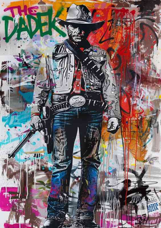 A Painted cowboy from the good bad ugly | Poster