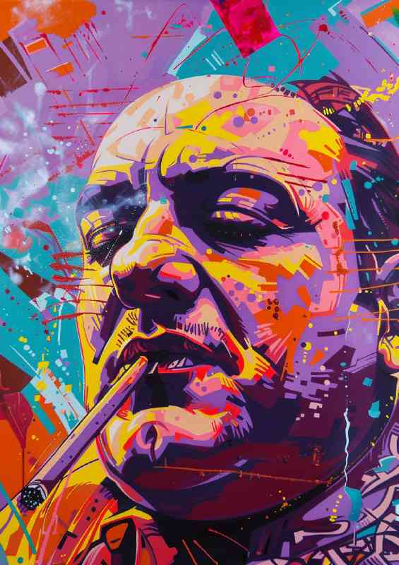 A painting of James Gandolfini as Tony Soprano | Di-Bond